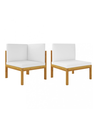 Sonata Градински комплект с възглавници, 2 части, акациево дърво масив