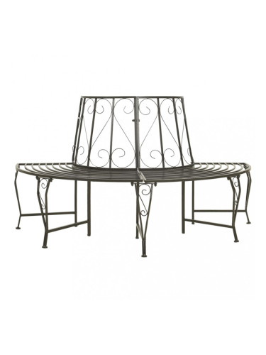 Sonata Градинска полукръгла пейка за около дърво, 160 см, стомана