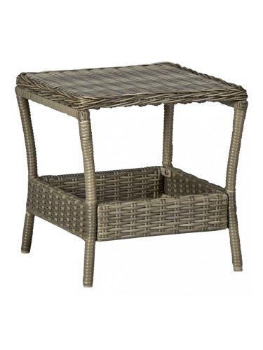 Sonata Градинска маса, кафява, 45x45x46,5 см, полиратан