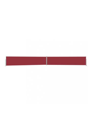 Sonata Прибираща се дворна странична тента, 140x1200 см, червена