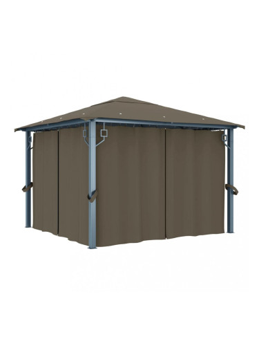 Sonata Шатра със завеси, 300x300 см, таупе, алуминий