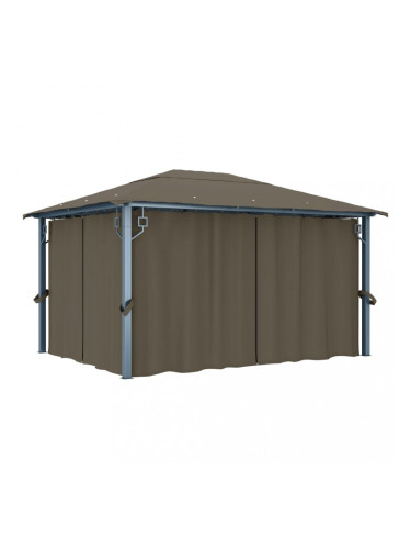 Sonata Шатра със завеси, 400x300 см, таупе, алуминий