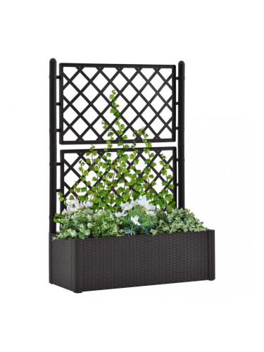 Sonata Градинска повдигната леха с решетка, самополивна, антрацит