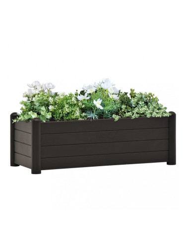 Sonata Градинска висока леха, PP, антрацит, 100x43x35 см