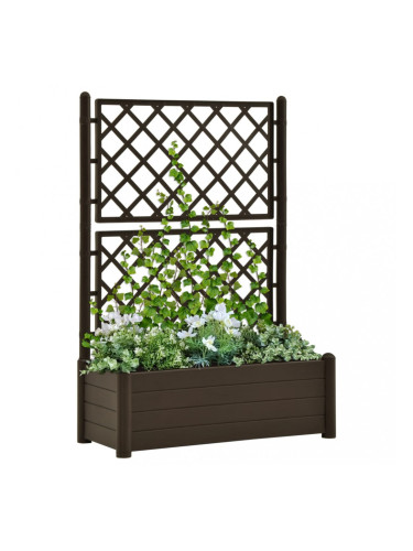 Sonata Градински сандък с пергола, 100x43x142 см, РР, мока