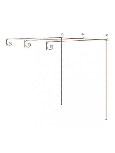 Sonata Градинска арка за рози, антично кафяво, 3x3x2,5 м, желязо