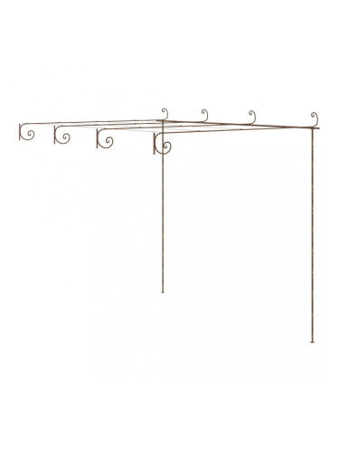 Sonata Градинска арка за рози, антично кафяво, 4x3x2,5 м, желязо