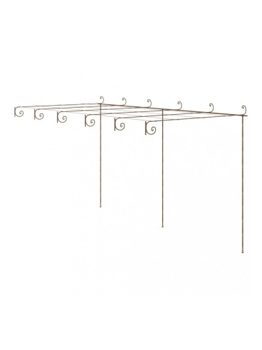 Sonata Градинска арка за рози, антично кафяво, 6x3x2,5 м, желязо