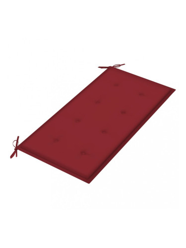 Sonata Възглавница за градинска пейка виненочервена 100x50x4 см плат