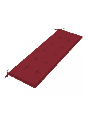 Sonata Възглавница за градинска пейка виненочервена 150x50x4 см плат