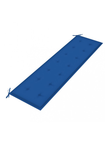 Sonata Възглавница за градинска пейка, кралскосиня, 180x50x4 см, плат