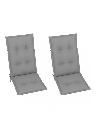 Sonata Възглавници за градински столове, 2 бр, сиви, 120x50x7 см