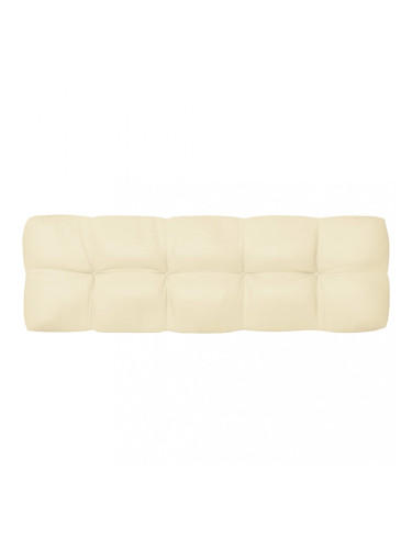 Sonata Палетна възглавница за диван, кремава, 120x40x12 см