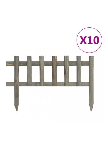 Sonata Ниски огради за лехи, 10 бр, чам, 4,4 м