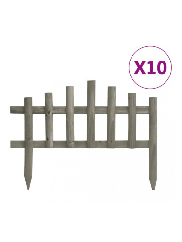 Sonata Ниски огради за лехи, 10 бр, чам, 4,4 м