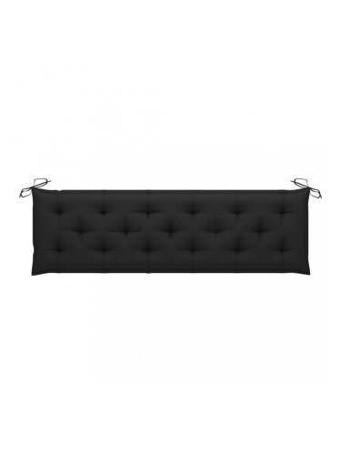 Sonata Възглавница за градинска пейка, черна, 180x50x7 см, плат