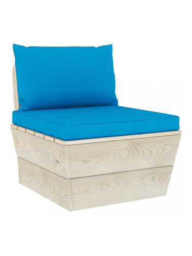 Sonata Палетни възглавници за диван, 2 бр, светлосини, текстил