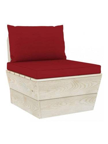 Sonata Палетни възглавници за диван, 2 бр, виненочервени, текстил