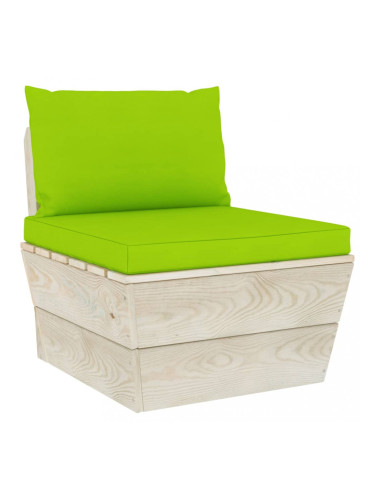 Sonata Палетни възглавници за диван, 2 бр, светлозелени, текстил