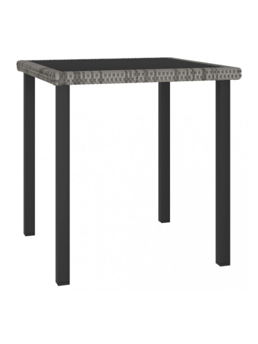 Sonata Градинска трапезна маса, сива, 70x70x73 см, полиратан