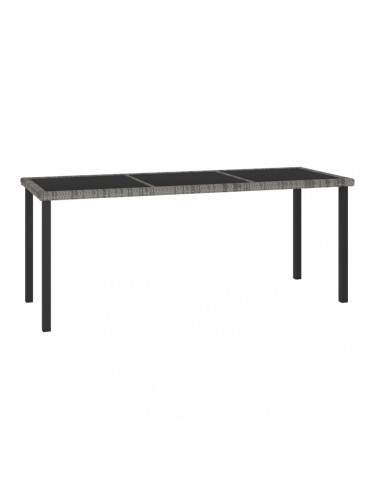 Sonata Градинска трапезна маса, сива, 180x70x73 см, полиратан