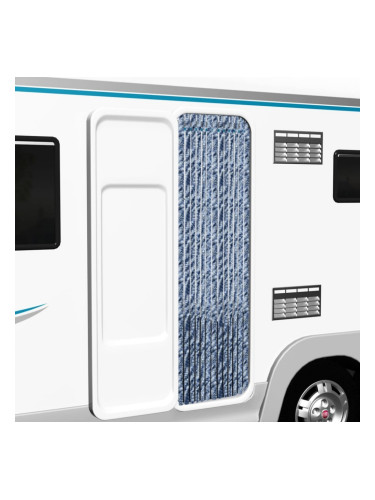 Sonata Завеса против насекоми, синьо и бяло, 90x200 см, шенил