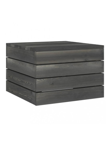 Sonata Градинска маса от палети, бор масив, тъмносива