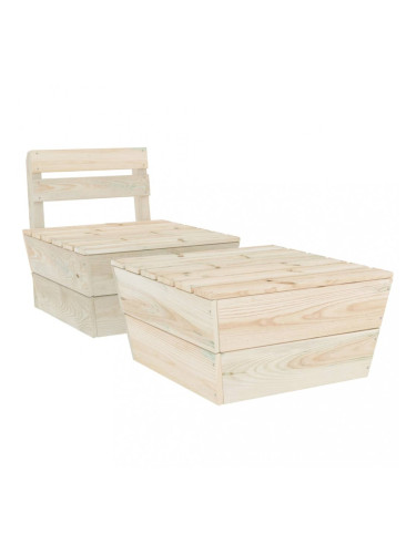 Sonata Градински лаундж комплект от 2 части, импрегниран смърч