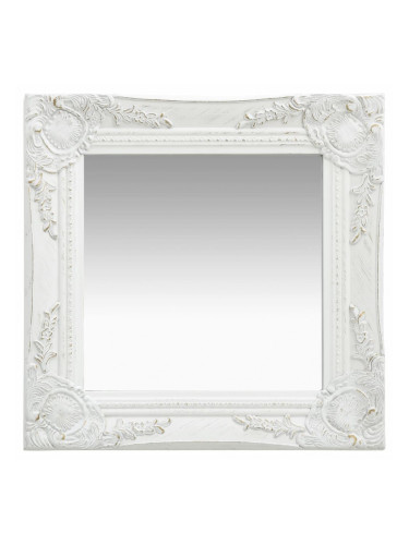 Sonata Стенно огледало, бароков стил, 40x40 см, бяло