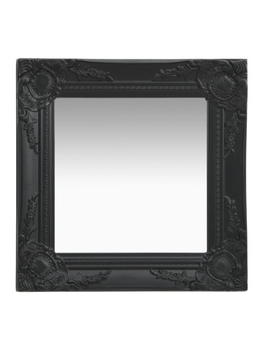 Sonata Стенно огледало, бароков стил, 40x40 см, черно