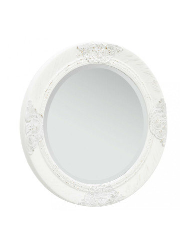 Sonata Стенно огледало, бароков стил, 50 см, бяло