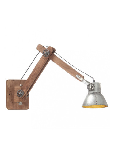 Sonata Стенна лампа, индустриален стил, сребриста, кръгла, E27