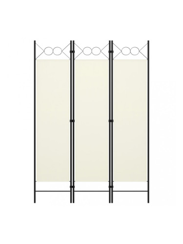 Sonata Параван за стая, 3 панела, кремавобял, 120x180 см