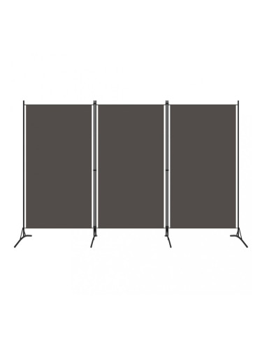 Sonata Параван за стая, 3 панела, антрацит, 260x180 см