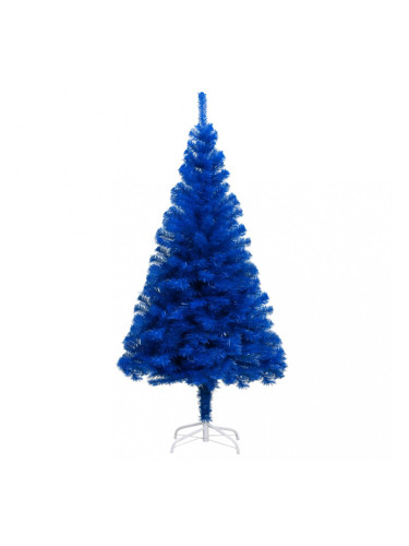 Sonata Изкуствена коледна елха със стойка, синя, 150 см, PVC