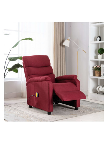 Sonata Масажен реклайнер, виненочервен, текстил