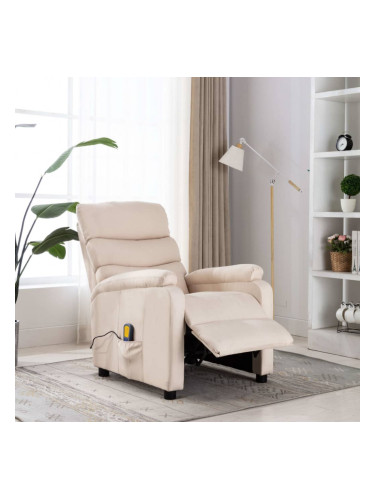 Sonata Масажен реклайнер, кремав, текстил