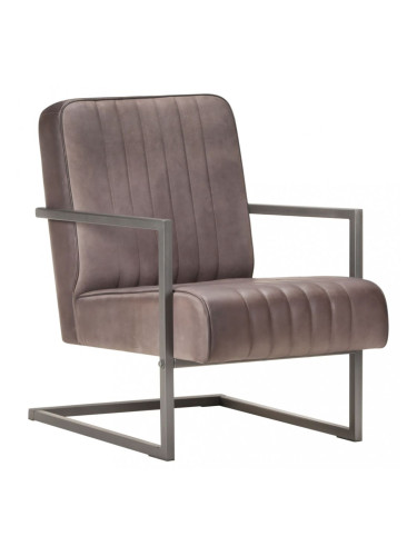 Sonata Конзолен фотьойл, състарено кафяво, естествена кожа