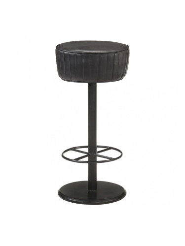 Sonata Бар табуретка, черна, естествена кожа