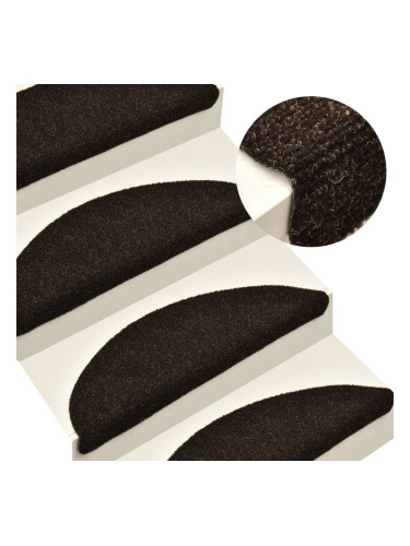 Sonata Самозалепващи стелки за стъпала, 15 бр, тъмнокафяви, 56x17x3 см