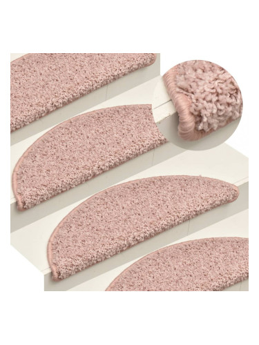 Sonata Постелки за стъпала, 15 бр, светлорозови, 65x21x4 см