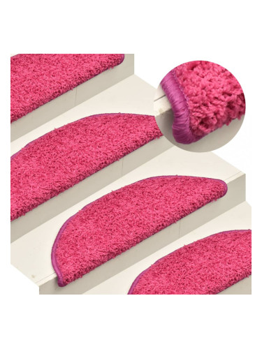 Sonata Постелки за стъпала, 15 бр, розови, 56x17x3 см