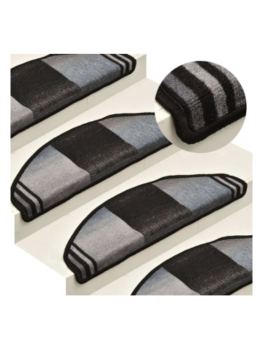 Sonata Самозалепващи стелки за стъпала, 15 бр, черно-сиви, 65x21x4 см