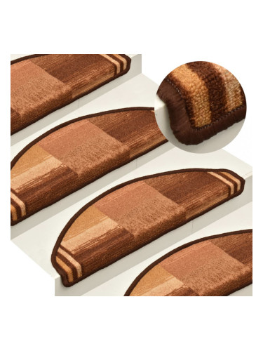 Sonata Самозалепващи стелки за стъпала, 15 бр, кафяви, 65x21x4 см