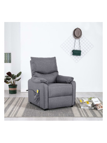 Sonata Масажен реклайнер, светлосив, текстил