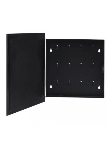 Sonata Кутия за ключове с магнитна дъска, черна, 35x35x5,5 см