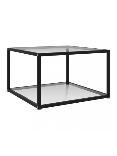 Sonata Маса за чай, прозрачна, 60x60x35 cм, закалено стъкло