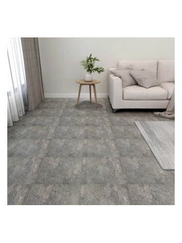 Sonata Самозалепващи подови дъски, 55 бр, PVC, 5,11 м², сиви