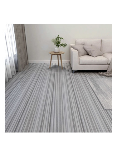 Sonata Самозалепващи подови дъски, 55 бр, PVC, 5,11 м², светлосиви