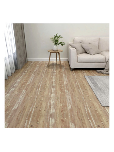 Sonata Самозалепващи подови дъски, 55 бр, PVC, 5,11 м², кафяви